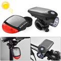 2 PCS 3W 240LM USB Solar Energy Motorcycle / Bicycle Light Set, Front Light+Back Light, Front Light+Back Light Black, Front Light+Back Light White