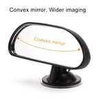 Car Auto 360 Degree Adjustable Suction Cup Rear View Mirror Baby Convex Mirror, Suction Cup Rear View Mirror