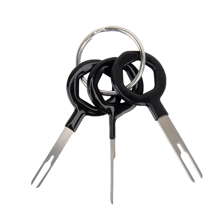 3 PCS Auto Car Rubberized Plug Circuit Board Wire Harness Terminal Extraction Pick Connector Crimp Pin Back Needle Remove Tool, 3 PCS (Rubberized)