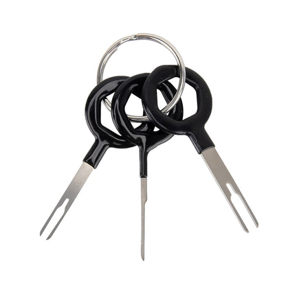 3 PCS Auto Car Rubberized Plug Circuit Board Wire Harness Terminal Extraction Pick Connector Crimp Pin Back Needle Remove Tool, 3 PCS (Rubberized)