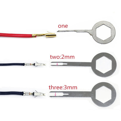 3 PCS Auto Car Rubberized Plug Circuit Board Wire Harness Terminal Extraction Pick Connector Crimp Pin Back Needle Remove Tool, 3 PCS (Rubberized)