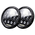 2 PCS 7 inch DC10-48V 36W 6000K Harley Motorcycle Headlight with 12 SMD-5630-LED Lamps and 12 Crystal Lamp Beads, DC10-48V 36W 6000K