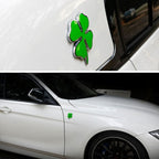 Four Leaf Clover Herb Luck Symbol Badge Emblem Labeling Sticker Styling Car Dashboard  Decoration, Size: 4*3.3cm, Size: 4x3.3cm