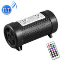 4 inch Round Shape Stereo Motorcycle / Car / Household Subwoofer, Built-in Bluetooth, Support TF Card & U Disk Reader, with Remote Control