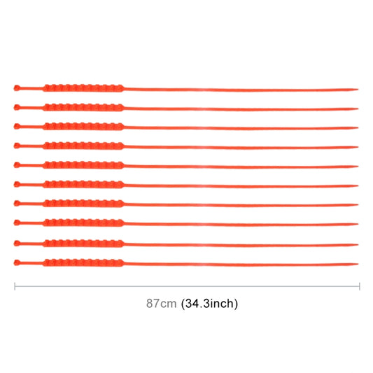 10 PCS Car Tire Emergency Single Grid Anti-skid Chains Tyre Anti-slip Chains, Single Grid