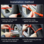 Car Tire Emergency Double Grid Anti-skid Chains Tyre Anti-slip Chains, Double Grid