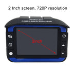 HD 720P 2.4 inch Video Camera Recorder DVR + Radar Detector, SQ Program, Support G-sensor / Night Vision, 2.4 inch