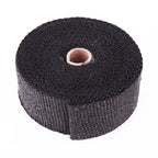 10m Cotton Material Exhaust Wrap Auto Motorcycle Exhaust Heat Shield Wrap Heat Resistant Wrap, Random Color Delivery, 10m Black