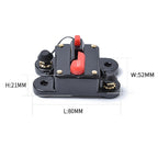 125A DC 12-24V Car Audio Stereo Circuit Breaker Automatic Reset Fuse Holder, 125A