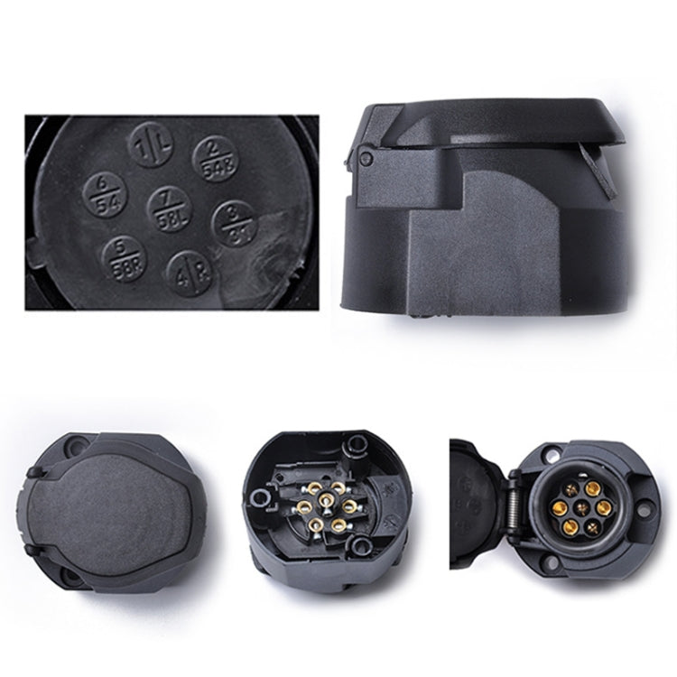12V 7Pin Car Plug Socket Wiring Connector Adapter Car Plug Socket for Trailer /  Truck / Bus, EU Plug, A0143