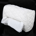 Car Auto Leather Sun Visor Backseat Hanger Tissue Box Paper Napkin Bag (Not Include Napkin), Not Include Napkin White, Not Include Napkin Black, Not Include Napkin Pink