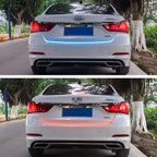 1.2m Car Auto Waterproof Universal Four Color Rear Flowing Light Tail Box Lights with Tail Light Controller, Ice Blue Light Driving Light, White Light Reversing Light, Red Light Brake Light, Yellow Light Turn Signal Light, LED Lamp Strip Tail Decoratio...