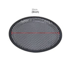 8 inch Car Auto Metal Mesh Black Round Hole Subwoofer Loudspeaker Protective Cover Mask Kit with Fixed Holder, 8 Inch