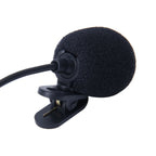 Car Audio Microphone 3.5mm Jack TS Plug Mono Mic Mini Wired External Clip Microphone Player for Auto DVD Radio, Cable Length: 2.0m, Clip