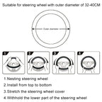 Crocodile Texture Universal Rubber Car Steering Wheel Cover For 34-48cm Wheel