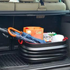 37L Car Collapsible Plastic Organizer Bin with Lid for Camping and Outdoor, Car Collapsible Organizer Bin