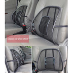 Car Season Universal Ice Milk Mesh Breathable Massage Waist Pillow Mat, Car Waist Pillow Mat