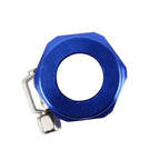 AN8 Car Performance Aluminum Accessories Adapter Nitrite Hose Finisher Adapter Nylon Braided Hose Clamp Blue Finish, AN8