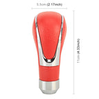 Universal Car PU Leather and Metal Gear Shift Knob Modified Auto Car Transmission Shift Lever Knob, Gear Shift Knob(Red), Shift Knob 2