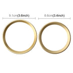 2 PCS/Set Zinc Alloy Steering Wheel Decoration Ring Sticker Logo Car Styling Modification Car Front Logo Ring Decoration Rear Cover Trim Hood Emblem Rings for BMW 3 Series, For BMW 3 Series