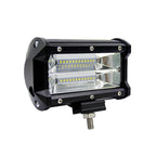 5 inch 18W 24 LED Waterproof IP67 Two Bar Modified Off-road Lights Spotlight Light Car Work Lights, DC 9-48V, Spot/72W/6000K 3000LM, Yellow/18W/3000K 1080LM