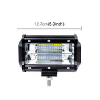 5 inch 18W 24 LED Waterproof IP67 Two Bar Modified Off-road Lights Spotlight Light Car Work Lights, DC 9-48V, Spot/72W/6000K 3000LM, Yellow/18W/3000K 1080LM