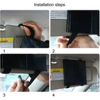 SHUNWEI Car Sun Visor Adjustable Mirror Car Makeup Sun-shading Vehicle Mounted Cosmetic Mirror Folding Vanity Mirror Triple Folding Car Interior Makeup Mirror Auto Supplies, SD-2408