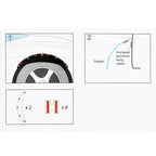 2 PCS 58cm Car Stickers Rubber Large Round Arc Strips Universal Fender Flares Wheel Eyebrow Decal Sticker Eyebrow Car-covers Black Striped Round Arc Strips, 58cm
