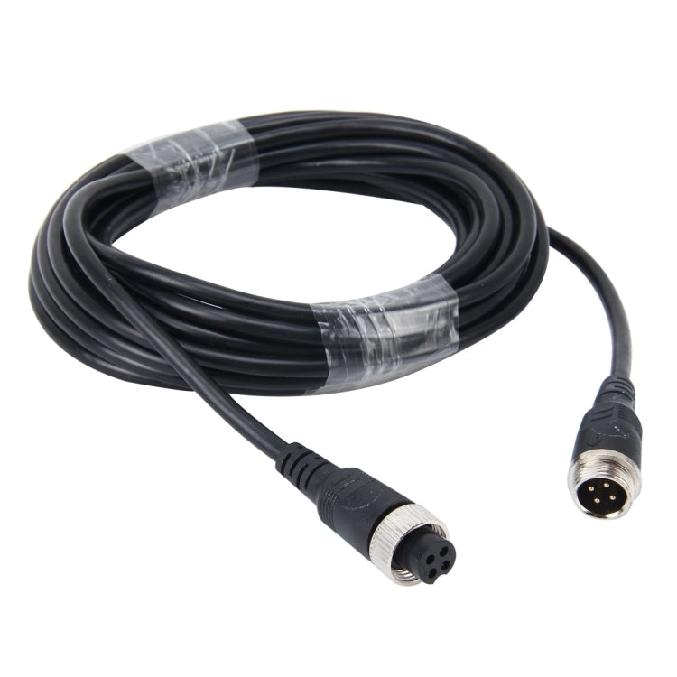 10m M12 4P Aviation Connector Video Audio Extend Cable for CCTV Camera DVR, 10m
