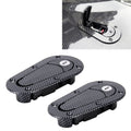 A Pair Car Cover Lock Modified Hood Lock General Racing Car Cover Lock, with Keys(Carbon）, Carbon Grey, (Black)