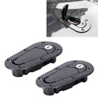 A Pair Car Cover Lock Modified Hood Lock General Racing Car Cover Lock, with Keys(Carbon）, Carbon Grey, (Black)
