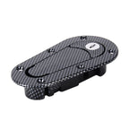 A Pair Car Cover Lock Modified Hood Lock General Racing Car Cover Lock, with Keys(Carbon）, Carbon Grey, (Black)