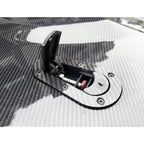 A Pair Car Cover Lock Modified Hood Lock General Racing Car Cover Lock, with Keys(Carbon）, Carbon Grey, (Black)