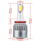 2 PCS H8/H9/H11 18W 1800 LM 8000K IP68 Casnbus Constant Current Car LED Headlight with 2 COB Lamps, DC 9-36V, H8/H11, H11