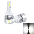 2 PCS 9006 18W 1800 LM 6000K IP68 Casnbus Constant Current Car LED Headlight with 2 COB Lamps, DC 9-36V, 9006
