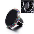 Car Diamond Magnetic Air Outlet Mobile Phone Holder, Air Outlet e Holder(Colour), Air Outlet Holder(Pink), Air Outlet Holder (Colourful White)