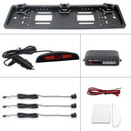 PZ300L-W Wireless Europe Car License Plate Frame Parking Sensors Reversing Radar with 3 Radar Detector, PZ300L-W