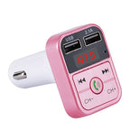 B2 Dual USB Charging Bluetooth FM Transmitter MP3 Music Player Car Kit, Support Hands-Free Call  & TF Card & U Disk, B2 (Gold), B2 (Rose Gold), B2 (Silver), B2 (Black), B2 (Pink)