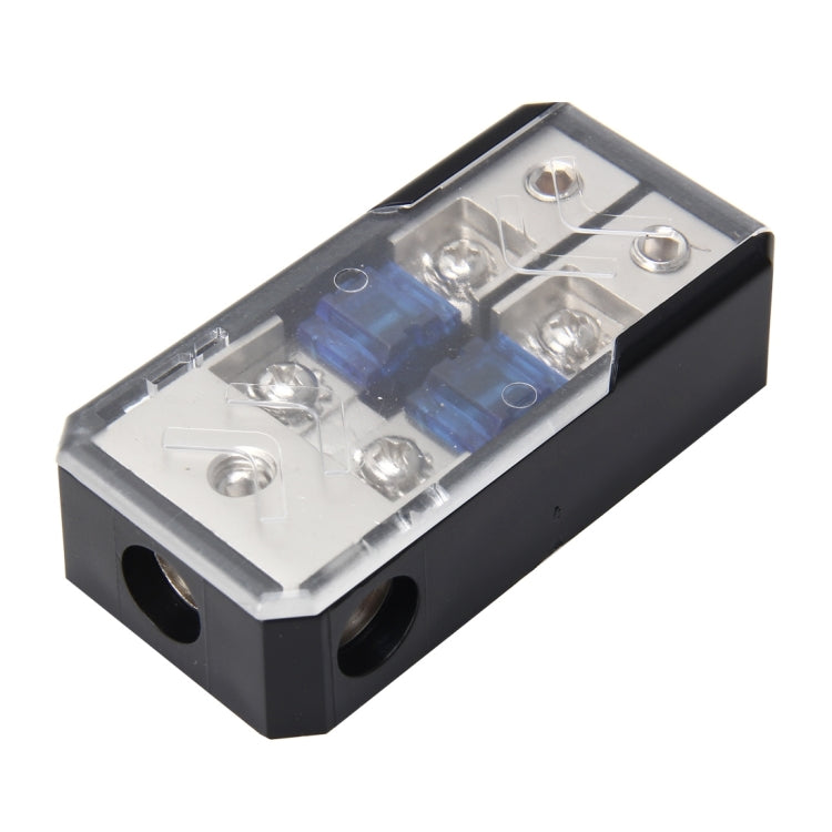 Car Stereo Car Audio Fuse Holder Insurance 60A Car Audio Fuse Holder 1 in 2 Ways Car Auto Fuse Holder Blade Fuse Holder for Car Audio, 1 in 2 Ways