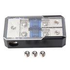 Car Stereo Car Audio Fuse Holder Insurance 60A Car Audio Fuse Holder 1 in 2 Ways Car Auto Fuse Holder Blade Fuse Holder for Car Audio, 1 in 2 Ways