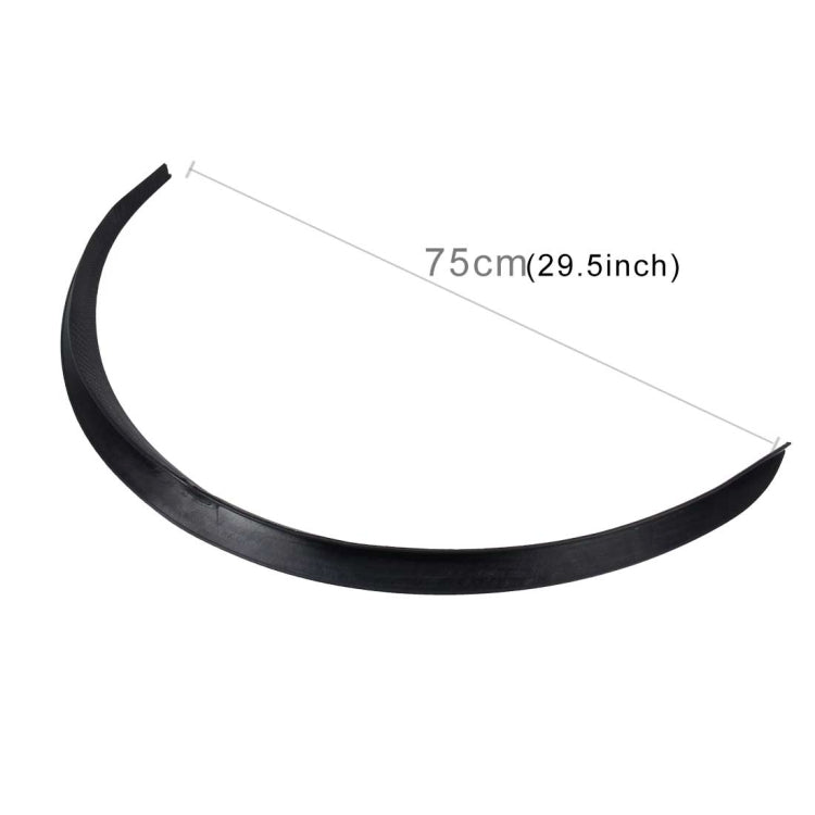 2 PCS 54cm Car Stickers Rubber Large Round Arc Strips Universal Fender Flares Wheel Eyebrow Decal Sticker Eyebrow Car-covers Black Striped Round Arc Strips, 54cm, 75 x 2cm, 45 x 2cm