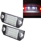2 PCS License Plate Light with 24  SMD-3528 Lamps for Ford Focus,2W 120LM,6000K, DC12V(White Light), For Ford Focus
