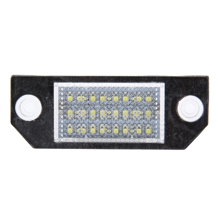 2 PCS License Plate Light with 24  SMD-3528 Lamps for Ford Focus,2W 120LM,6000K, DC12V(White Light), For Ford Focus