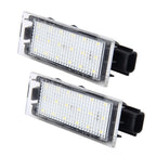 2 PCS License Plate Light with 18  SMD-3528 Lamps for Renault,2W 120LM,6000K, DC12V(White Light), For Renault