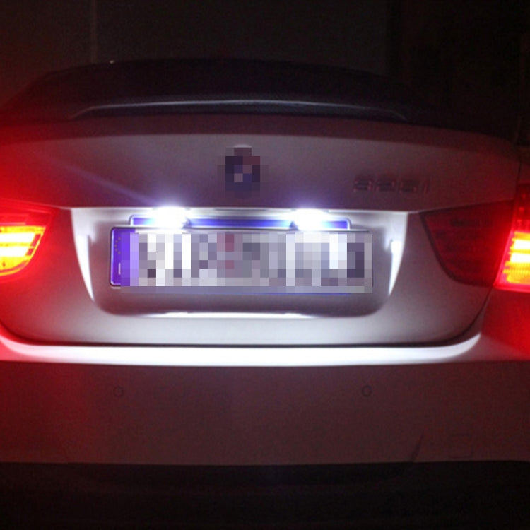 2 PCS LED License Plate Light with 18  SMD-3528 Lamps for Hyundai Sonata,2W 120LM,6000K, DC12V(White Light), For Hyundai Sonata