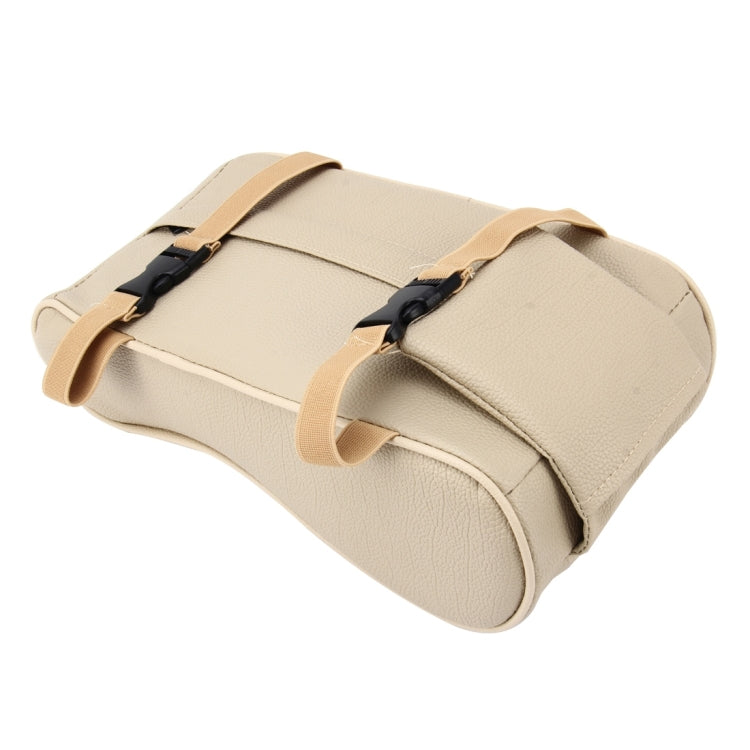Universal Car PU Leather and Memory Foam Wrapped  Armrest Box Breathable Car Armrest Box Mat with Phone Holder Storage Bag, without Card Slot (Khaki), without Card Slot (Brown), without Card Slot (Black Red), without Card Slot (Black )