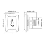 Universal Car Electric LED Light Tailgate Trunk Release Switch Rear Trunk Door Switch, Universal