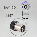 2 PCS 1157 / BAY15D DC9-16V / 8.2W(H) 2.7W(L) / 6000K / 655LM Car Auto Brake Lights 66LEDs SMD-2016 Lamps, 1157