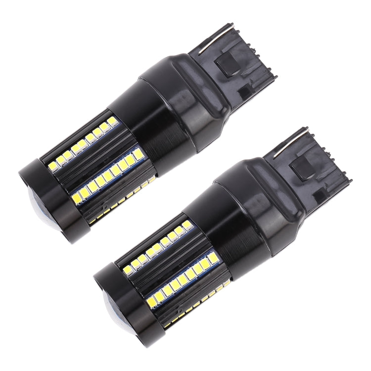 2 PCS T20 / 7443  DC9-16V / 8.2W(H) 2.7W(L) / 6000K / 655LM Car Auto Brake Lights 66LEDs SMD-2016 Lamps, 7443