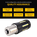 2 PCS 1156 / BA15S DC9-16V / 8.2W / 6000K / 655LM Car Auto Reversing Lights / Turn Light 66LEDs SMD-2016 Lamps, 1156